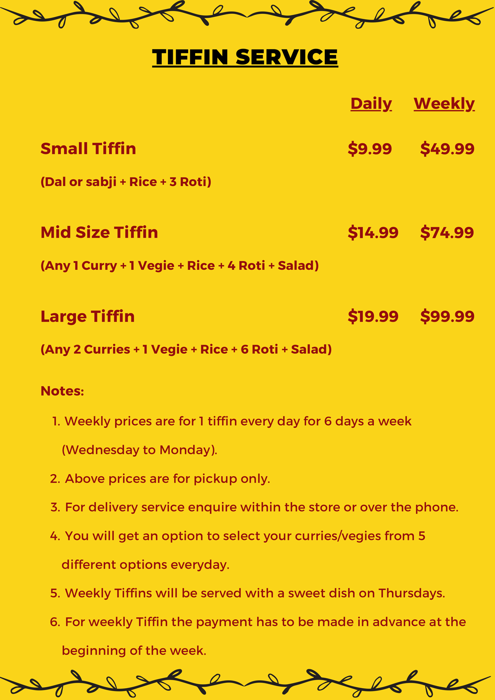 Menu – Kanha Kitchen